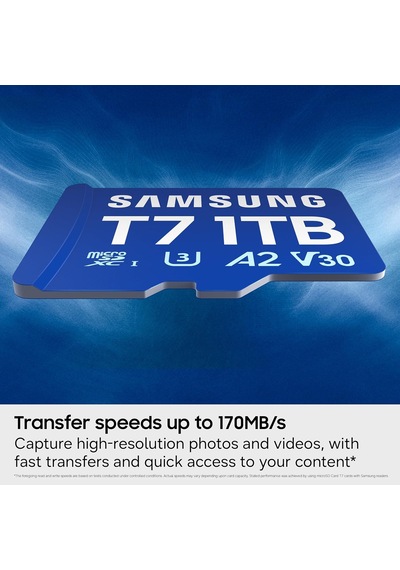 Microsdxc T7 256gb, 170 Mb/s'ye Kadar Aktarım Hızları