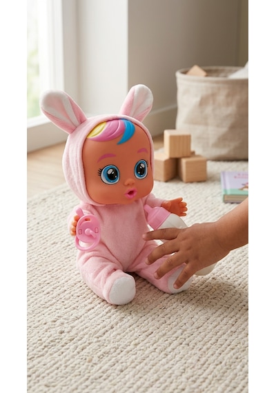 Ağlayan Ve Konuşan Et Bebek 20 Cm Su İçen Bebek Oyuncağı 3+ Yaş Gül Pembe