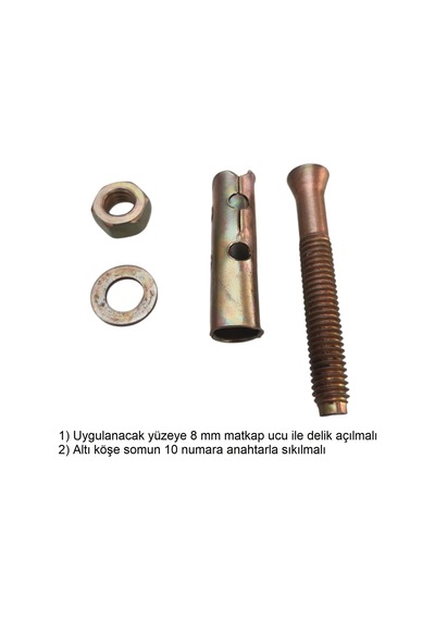 Çelik Dübel Gömlekli M06x45 Dübel