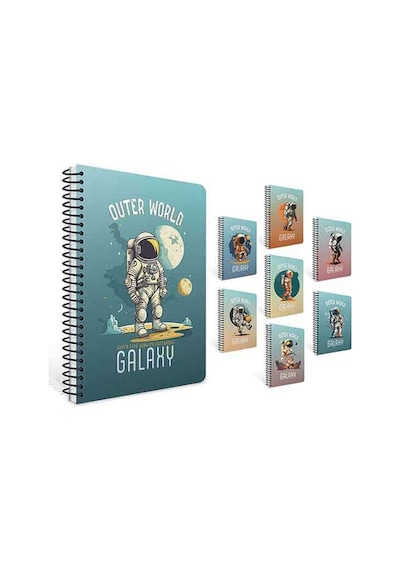 Gıpta A4 80 Yaprak Çizgili Galaxy Spiralli Pp Kapak Defter 7267000 Standart