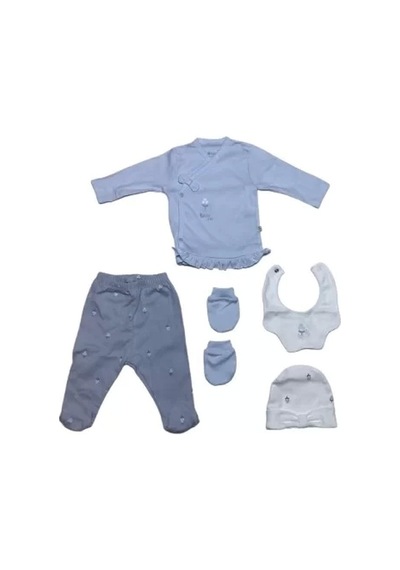 Alfa Expres Bibaby Biorganic Love Floral 5'li Hastane Çıkış Seti 62360 Ekru Lila Ekru Lila