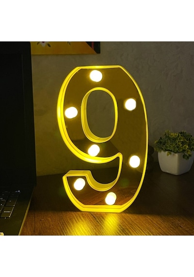 Büyük Boy Led Işıklı 3d Rakam Sayı Doğum Günü Kutlama 9