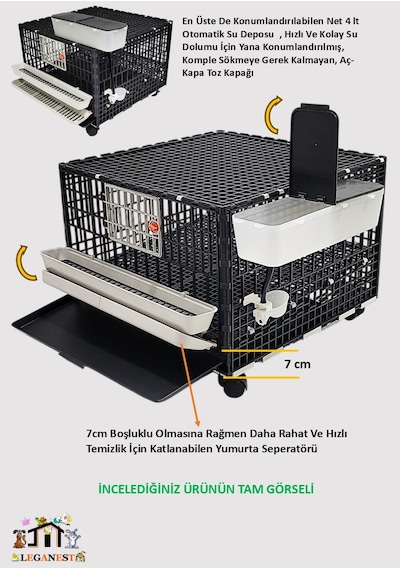 62cm X 62cm X 47cm 25-30ad. Bıldırcın Kapasiteli Lgn6040 Bld Tk