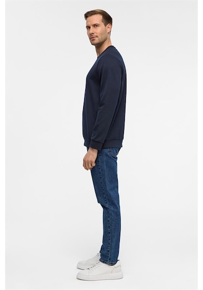 Süvari Lacivert Regular Düz Bisiklet Yaka Sweatshirt Sw2013700024-m09 Lacivert