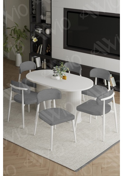 Avvio Vermond Bohem Ayak Beyaz Polo Sandalye 80x160 Mutfak Masa Sandalye Takımı Avvio Vermond Bohem Ayak Beyaz Polo Sandalye 80x160 Mutfak Masa Sandalye Takımı