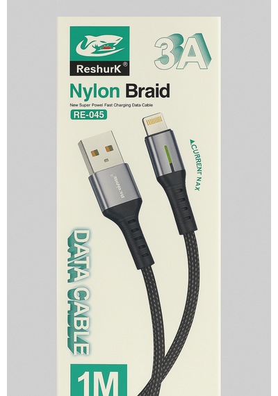 Ferro Reshurk Re-045 Usb-c & Lightning Metal Uclu 1000cm 3,1a Hasır Data - Şarj Kablosu