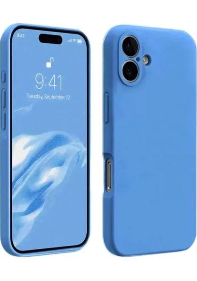 Newface Apple İphone 16 Kılıf First Silikon - Mavi