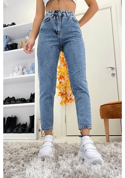 Viking S Line Mom Karyıkama Mom Süper Yüksek Bel Mom Jeans