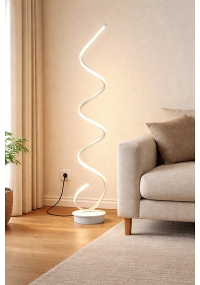 Lara Beyaz Renk Modern Tasarım Gün Işığı Led Salon - Yatak Odası Led Lambader