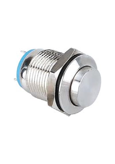 12mm Metal Yaylı Buton 1no Çıkık Ledsiz Yaylı