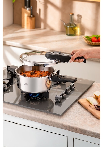 Emsan Fast Cooker Çift Emniyetli Düdüklü Tencere 4 Lt Siyah
