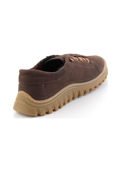 Bambi Kahve Nubuk Hakiki Deri Kadın Sneaker K01076100301