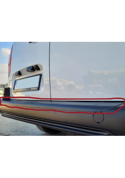 Rifter - Doblo - Proace - Berlingo - Combo Arka Tampon Eşiği Koruma Akrilik Abs Parlak Siyah