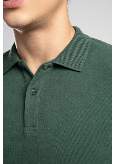 Lee Cooper Newblend Erkek Polo Yaka Sweatshirt Zümrüt-20949 Zümrüt
