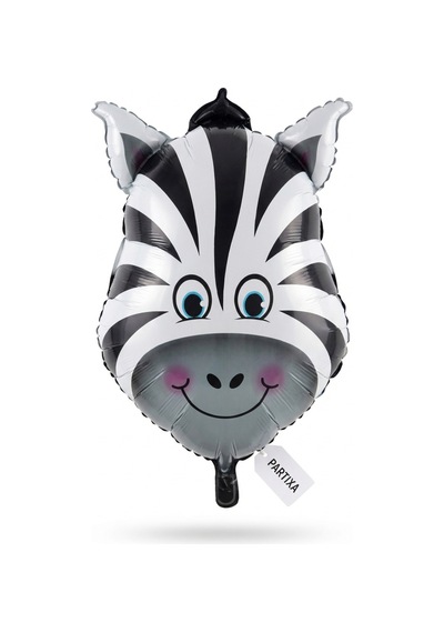 Safari Zebra Kafa Folyo Balon 28x46 Cm Safari Temalı Çocuk Doğum Günü Parti Süsü Çok Renkli