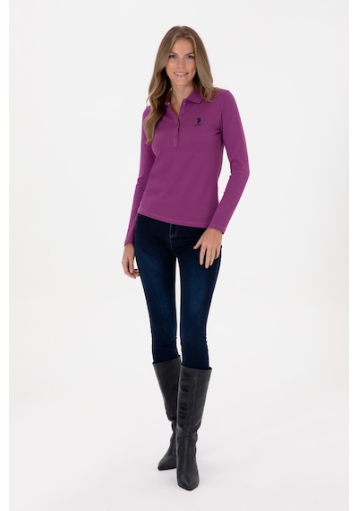 U.S. Polo Assn. Kadın Menekşe Basic Polo Yaka Sweatshırt 50307755-VR037