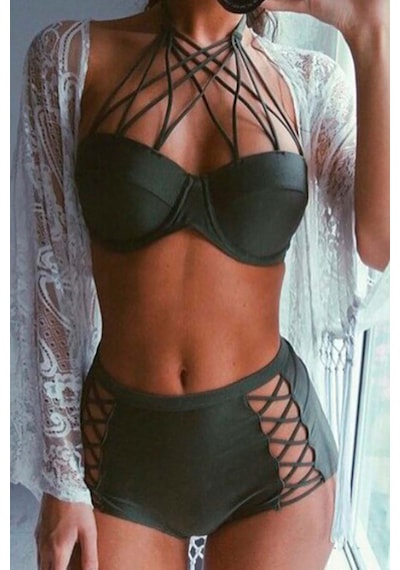 Angelsin Haki Yeşil Bikini Üst