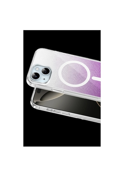 Onegif Apple iPhone Uyumlu 15 Sora Simli Magsafe Kapak - Mor İtdark56704