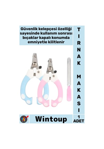Tırnakmakası Emniyet Kilidi Keskin Paslanmaz Hijyenik Bakım Kilitli Pet Kedi Köpek Tırnak Makası
