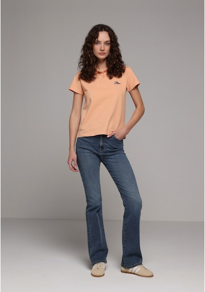 Colin's Colins Regular Fit Polo Yaka Nakışlı Kadın Turuncu Kısa Kol Tişört Cl1079949 Q1.v2 Psl Somon