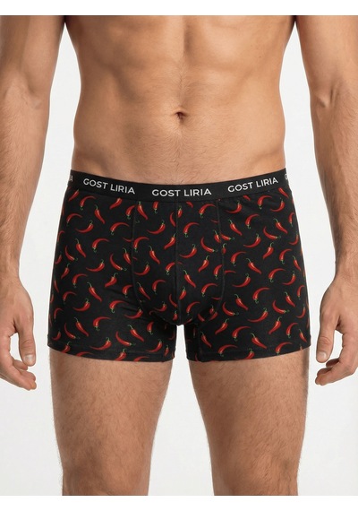 Gost Liria - Pepper Desenli Erkek Boxer Siyah
