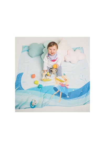 Animal Bebek Küpleri Ve Sea Princess Bebek Fotoğraf Battaniyesi