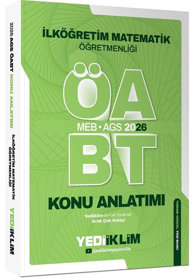 Yediiklim Yayınları 2026 Meb Ags Öabt İlköğretim Matematik Öğretmenliği Konu Anlatımı