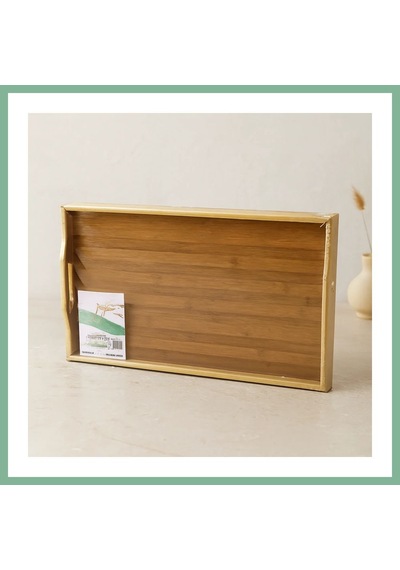 Bşkvirgo Bambu Dikdörtgen Sunum Tepsisi 50x30 Cm Ayaklı Bsk2026