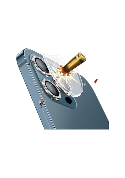 BİNANO Apple Uyumlu iPhone 12 DIAMOND KARIŞIK YEŞİL CAMERA KORU