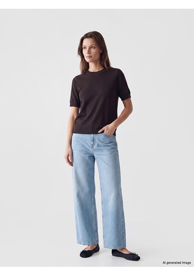 Lcw Modest İndigo Barrel Fit Kadın Jean Pantolon