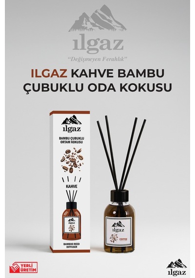 Kahve Bambu Çubuklu Oda Kokusu 110 Ml Red Diffuser Coffe Ortam Kokusu Kahve