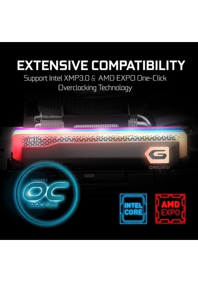 Geıl Orion V Rgb 16gb Ddr5 6000mhz Cl38 Masaüstü Oyuncu Ram Gavsg516gb6000c38csc