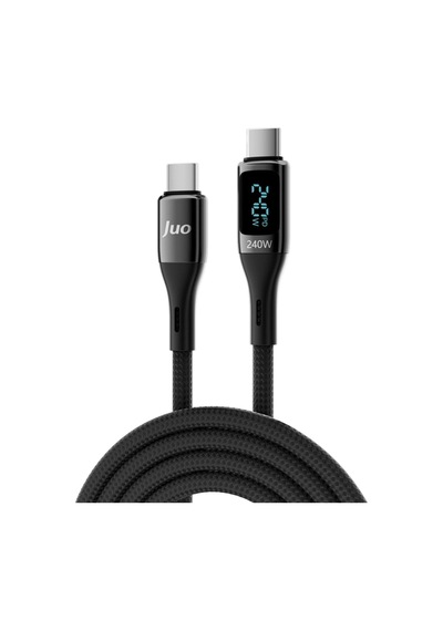 240w Dijital Led Ekranlı E-mark Çipli Pd 3.1 Usb Type-c To Type-c Hızlı Şarj Ve Data Kablosu 1 Metre