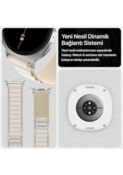 8 40mm 44mm Ve 8 46mm İle Uyumlu Metal Bağlantılı Hafif Ve Yumuşak Kumaş Loop Kordon