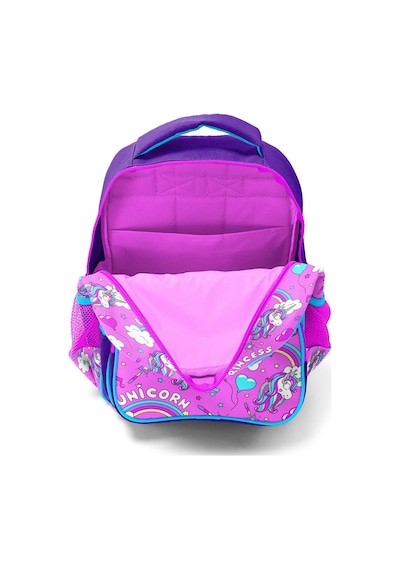 Coral High Kids Mor Açık Pembe Unicorn Desenli 3'lü Okul Çanta Seti Set0123404