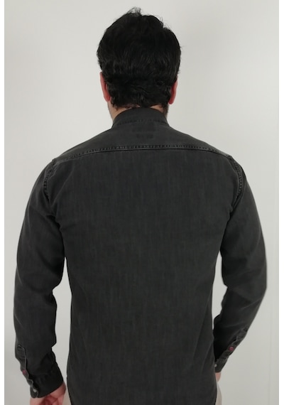 Tousus Slim Fit Kot Erkek Gömlek Slm-2006-tss Gri