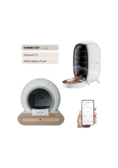 Groove Ti+ Wi-fi Akıllı Otomatik Kedi Tuvaleti Kahverengi + Petfit Meow Pure 3l Wi-fi Kameralı Akıllı Otomatik Mama Kabı Besleme Ünitesi Bundle Groove Ti+ Wi-fi Akıllı Otomatik Kedi Tuvaleti Kahverengi + Petfit Meow Pure 3l Wi-fi Kameralı Akıllı Otomatik Mama Kabı Besleme Ünitesi Bundle