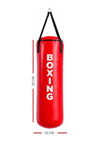 Boxing 53x20cm Kayışlı Kırmızı Çocuk Boks Kum Torbası Kırmızı