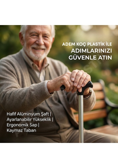 Cateksss Yükseklik Ayarlı Alüminyum Gövdeli Baston 100 Cm - Yürüme Aparatı & Bastonlar - 46 Lı Paket