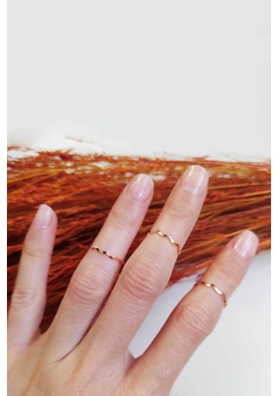 6'lı Set Rose Gold Renk Eklem Yüzüğü Rose Gold