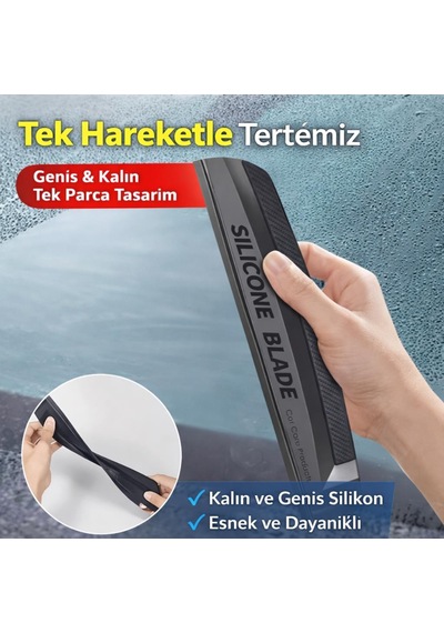 Coofbe Premıum Silikon Araç Kurulama Sileceği Çizmez Silikon Duşakabin Araç Kurulama Sileceği Cam 30cm