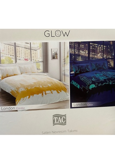 Taç Glow Nevresim Takımı Pamuk Saten Krem