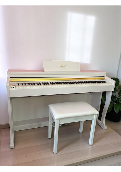 Marcia Mk-900 Wh Dijital Konsol Piyano, Bluetooth, Tuş Hassasiyeti, 88 Tuşlu, Kapaklı Kulaklık Ve Tabure