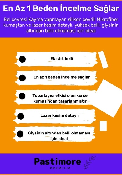 Yüksek Belli Toparlayıcı Lastikli Korse Özellikli Şerit Göstermez Dikişsiz Ten Bato Külot Ten Rengi