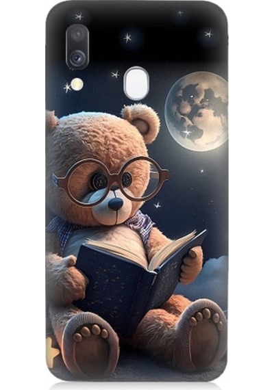 Samsung Galaxy A40 Uyumlu Kitap Okuyan Sevimli Ayı Tedy Desenli Silikon Kılıf Samsung Galaxy A40 Uyumlu Kitap Okuyan Sevimli Ayı Tedy Desenli Silikon Kılıf