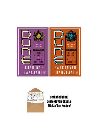 Dune: Corrino Hanedanı Hanedanlık Üçlemesi Üçüncü Kitap + Dune: Harkonnen Hanedanı Hanedanlık Üçlemesi İkinci Kitap