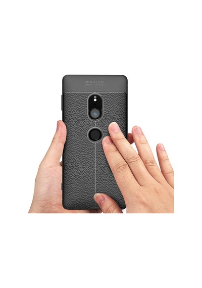 Sony Xperia Xz2 Kılıf Deri Tarzı Niss Silikon Case