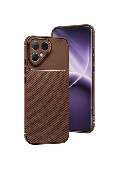 Tecno Pova Curve 2 5g Auto Focus Karbon Kapak - Kahverengi Standart