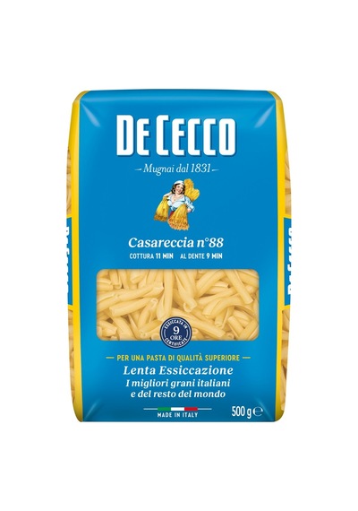 De Cecco Casareccia Makarna 500 G - Özgün Kıvrımlı Form, %100 Durum Buğdayı 5'li Avantaj Paketi Tarı