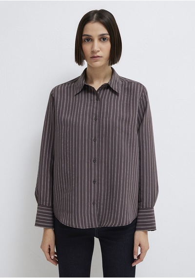 Mavi - Mor Tencel Liyosel Gömlek 1211373-91534 Kahverengi